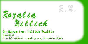 rozalia millich business card